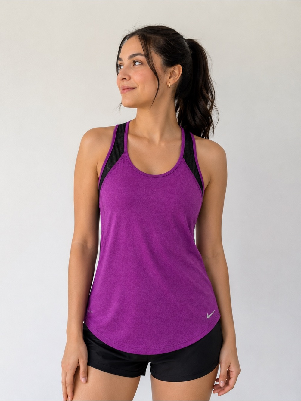 Nike Dri-FIT Cool Breeze Strappy Tank Top Purple Women Size XS